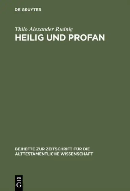 Heilig und Profan by Thilo Alexander Rudnig