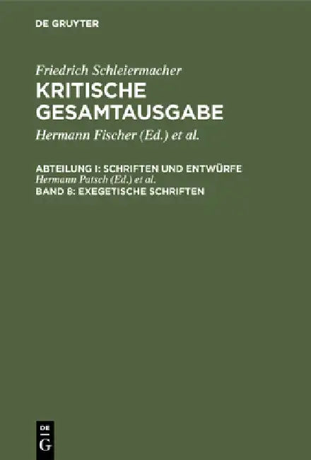 Exegetische Schriften by Hermann Patsch, Dirk Schmid