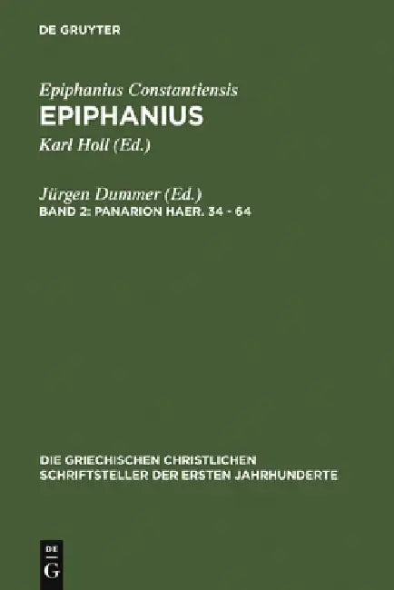 Panarion haer. 34-64 by Jürgen Dummer