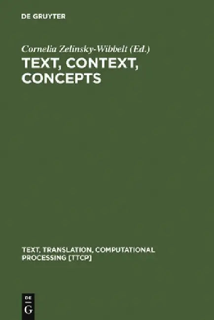 Text, Context, Concepts by Cornelia Zelinsky-Wibbelt
