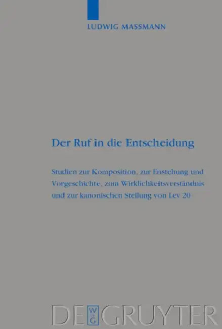 Der Ruf in die Entscheidung by Ludwig Massmann