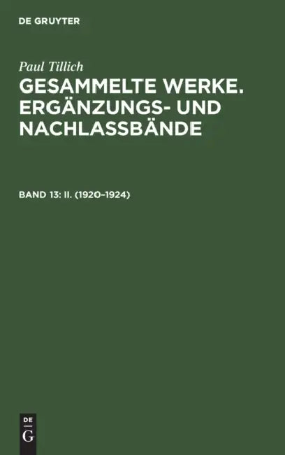 II. (1920-1924): Mit Einer Historischen Einleitung by Erdmann Sturm