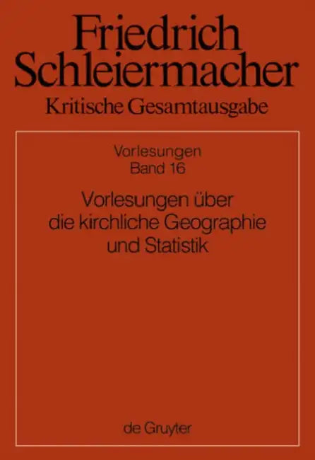 Vorlesungen Uber Die Kirchliche Geographie Und Statistik by Simon Gerber