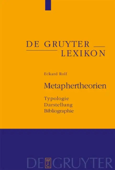 Metaphertheorien by Eckard Rolf