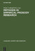 Methods in Empirical Prosody Research by Stefan Sudhoff