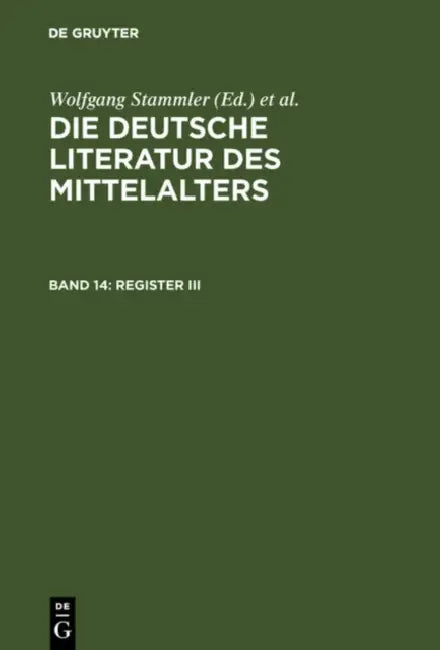 Register III by Wolfgang Stammler, Karl Langosch, Burghart Wachinger