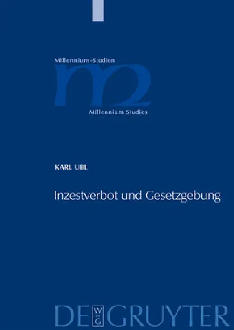 Inzestverbot und Gesetzgebung by Karl Ubl