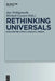 Rethinking Universals: How Rarities Affect Linguistic Theory by Jan Wohlgemuth, Michael Cysouw