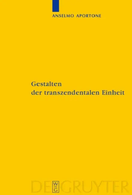 Gestalten der transzendentalen Einheit by Anselmo Aportone