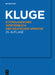 Etymologisches Worterbuch Der Deutschen Sprache: Ebookplus by Friedrich Kluge