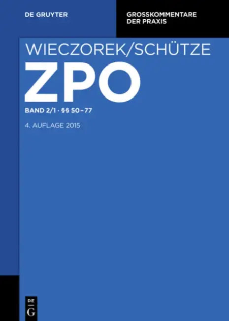 §§ 50-77 by Heinz-Peter Mansel