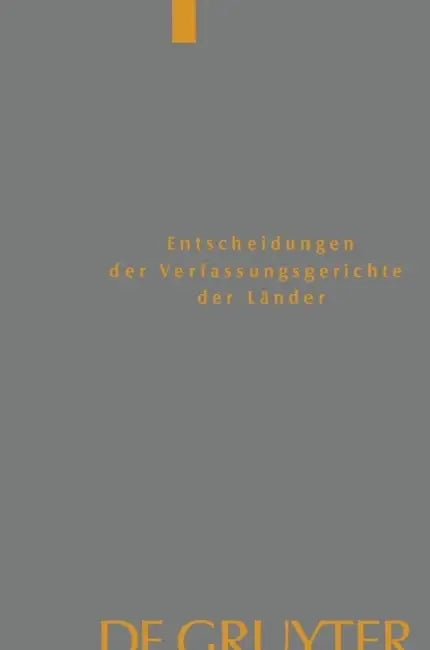 Baden-Wurttemberg, Berlin, Brandenburg, Bremen, Hamburg, Hessen, Mecklenburg-Vorpommern, Niedersachsen, Saarland, Sachsen, Sachsen-Anhalt, Thuringen: by Von Den Mitgliedern Der Gerichte