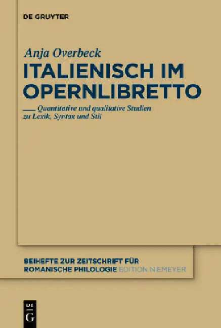 Italienisch im Opernlibretto by Anja Overbeck