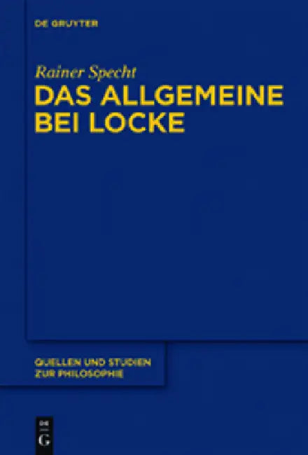 Das Allgemeine bei Locke by Rainer Specht
