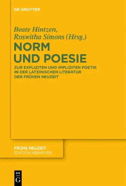 Norm und Poesie by Beate Hintzen, Roswitha Simons