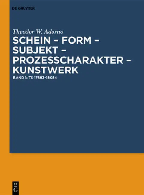 Ts 17893-18084 by Theodor W. Adorno