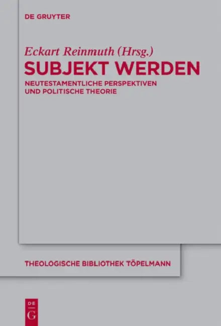 Subjekt werden by Eckart Reinmuth