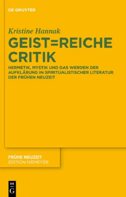 Geist=reiche Critik by Kristine Hannak