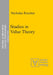 Studies in Value Theory by Nicholas Rescher