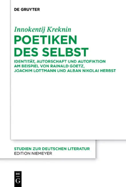 Poetiken des Selbst by Innokentij Kreknin