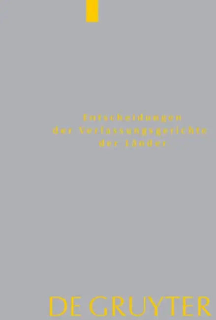 Baden-Wurttemberg, Berlin, Brandenburg, Bremen, Hamburg, Hessen, Mecklenburg-Vorpommern, Niedersachsen, Saarland, Sachsen, Sachsen-Anhalt, Schleswig-H by Den Mitgliedern Der Gerichte, Von Den Mitgliedern Der Gerichte