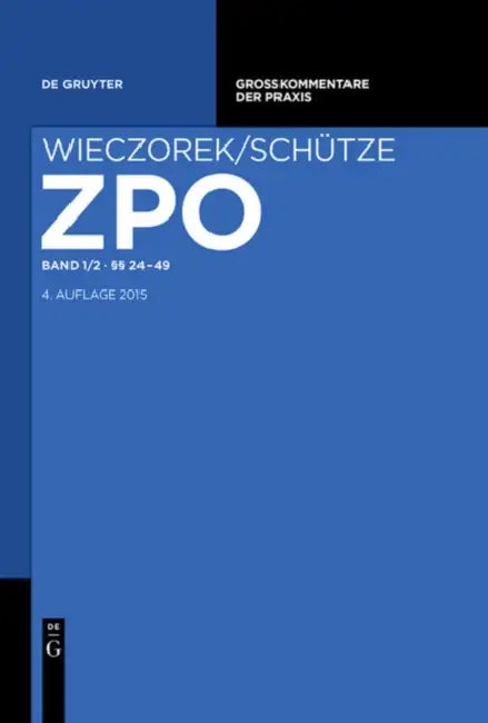 Grosskommentare Der Praxis 24-49 by Stefan (ADP)/ Gerken, Uwe (ADP) Smid