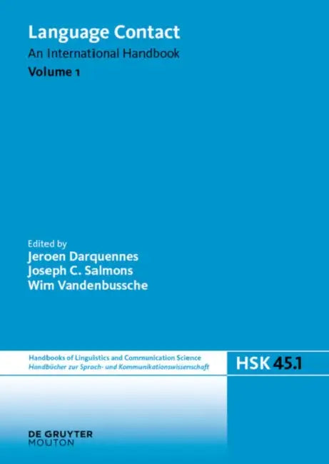 Language Contact. Volume 1 by Jeroen Darquennes, Joseph C. Salmons, Wim Vandenbussche