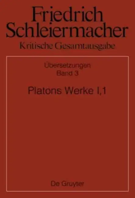 Platons Werke I,1, Berlin 1804. 1817 by Lutz Male Kappel Gunther