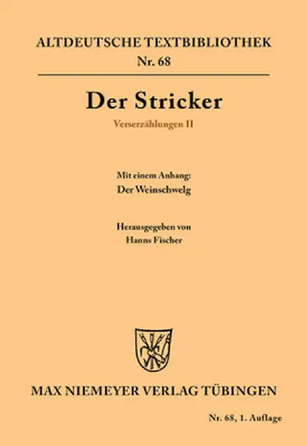 Verserzählungen II by Hanns Der Fischer Stricker