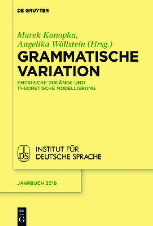 Grammatische Variation by Marek Konopka, Angelika Wöllstein