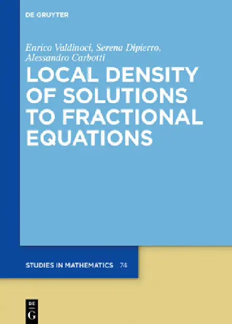 Local Density of Solutions to Fractional Equations by Alessandro Carbotti