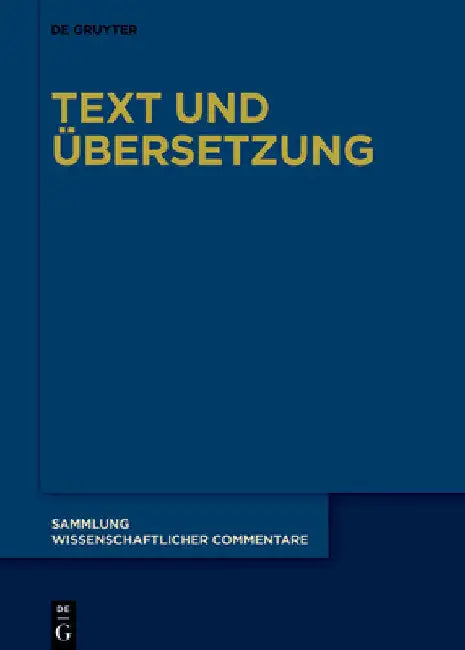 Text Und Übersetzung by Anton Bierl