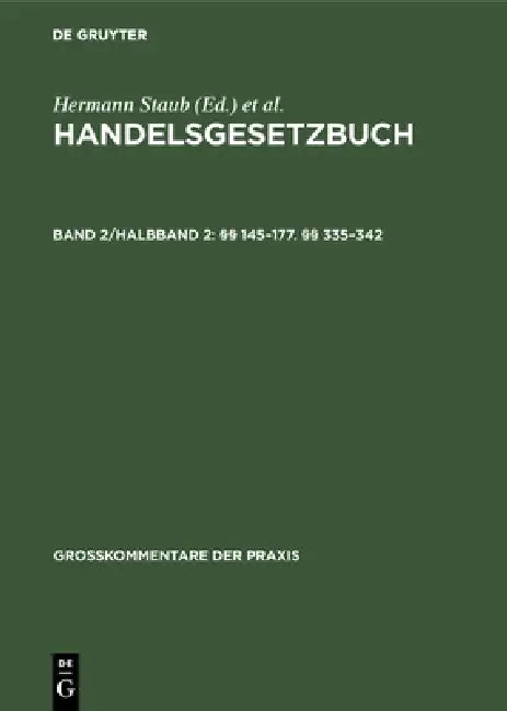 §§ 145-177. §§ 335-342 by Dieter Brüggemann, Robert Fischer, Paul Ratz