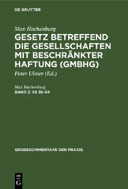 (§§ 35-84) by Max Hachenburg, Fritz Bing