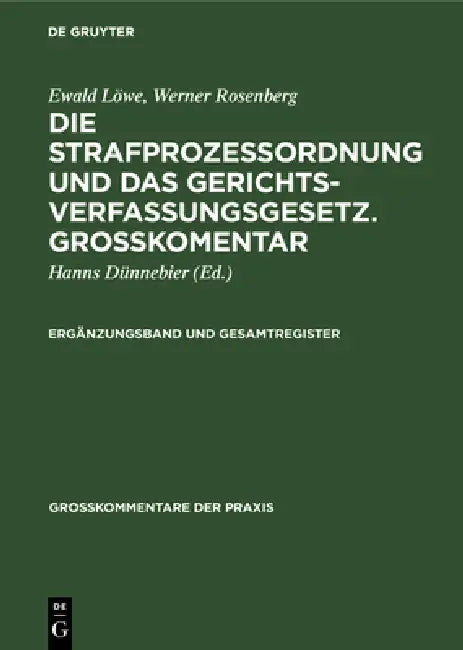Ergänzungsband und Gesamtregister by Hanns Dünnebier, Heinrich Jagush, Else Koffka