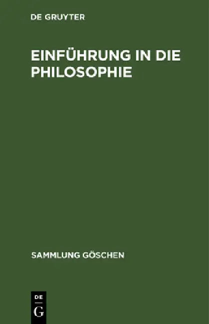 Einführung in die Philosophie by No Contributor