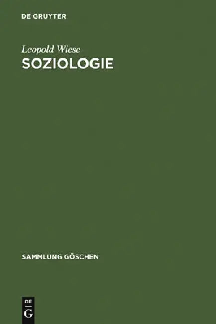 Soziologie by Leopold Wiese