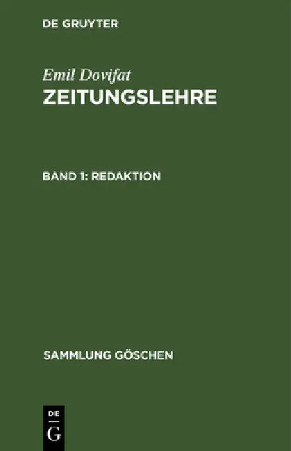 Redaktion by Emil Dovifat
