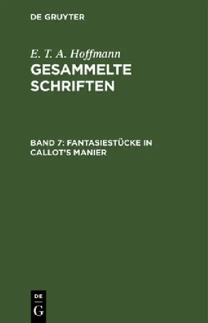 Fantasiestücke in Callot's Manier: Zwei Teile by Theodor Hosemann, E. T. a. Hoffmann