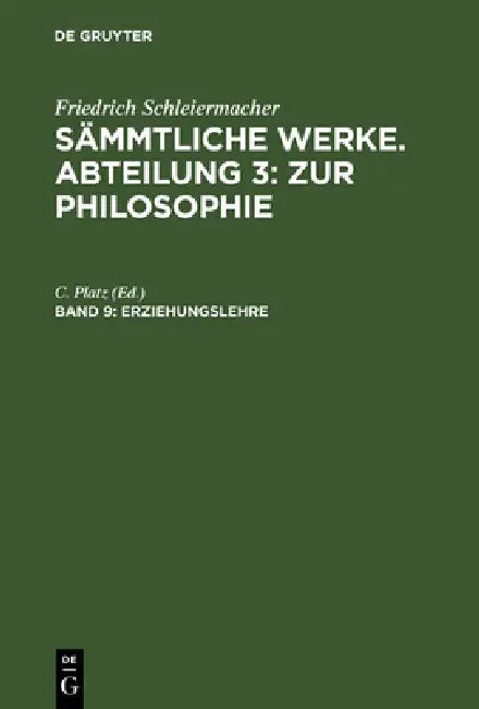 Erziehungslehre by C. Platz