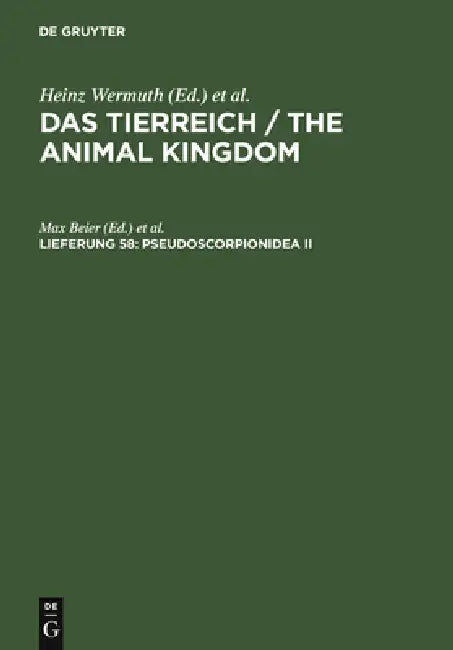 Pseudoscorpionidea II: Subord. C. Cheliferinea by Max Beier, Heinz Wermuth, Robert Mertens