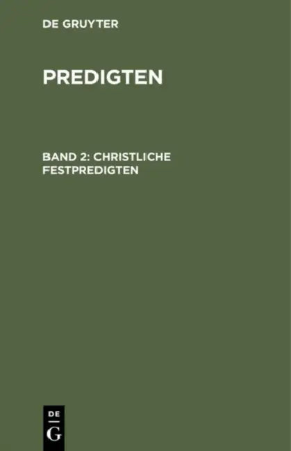 Christliche Festpredigten by F. Schleiermacher