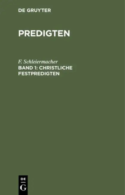 Christliche Festpredigten by F. Schleiermacher