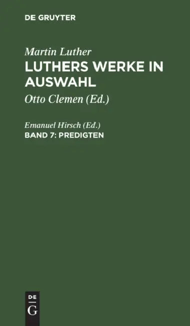 Predigten by Emanuel Hirsch