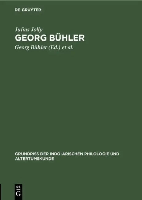 Georg Bühler by Julius Jolly, Georg Bühler, Franz Kielhorn