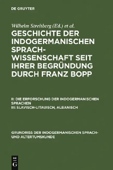 Slavisch-Litauisch, Albanisch by Wilhelm Streitberg, Franz Bopp