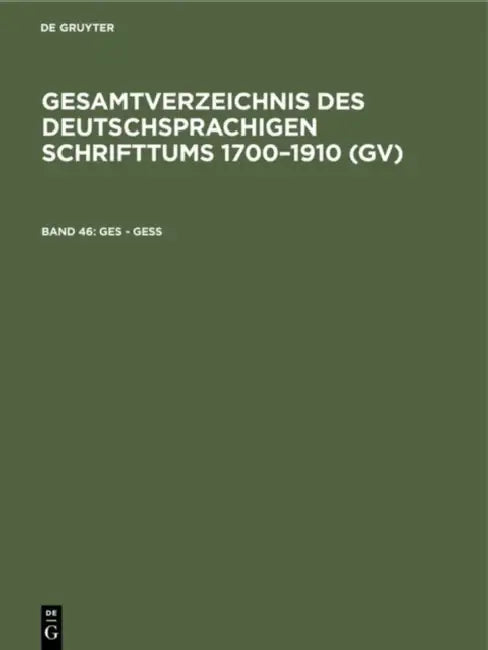 Ges - Gess by Hilmar Schmuck, Willi Gorzny, Peter Geils