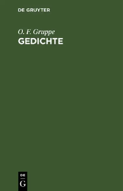 Gedichte by O. F. Gruppe