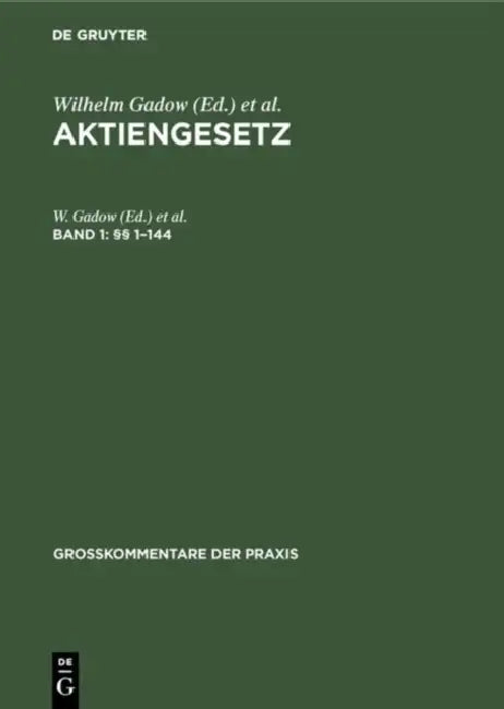 §§ 1-144 by W. Gadow, Carl Hans Barz