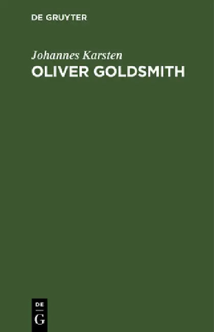 Oliver Goldsmith by Johannes Karsten